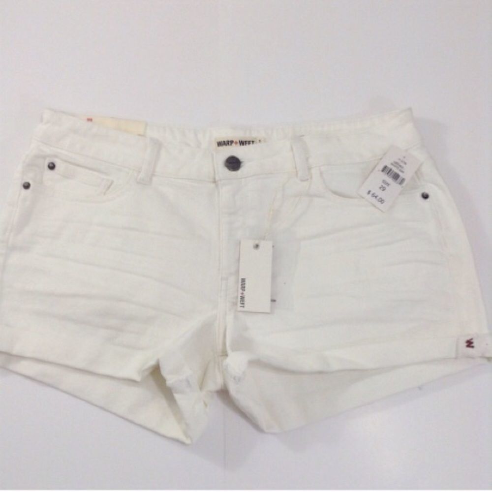 Warp+Weft Sydney Roll Cuff Denim Shorts Size 29